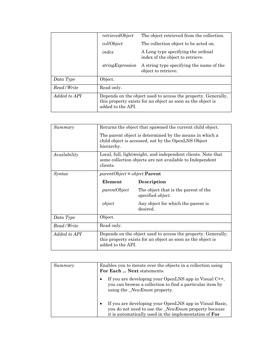 Parent, Newenum | Echelon OpenLNS User Manual | Page 698 / 1081