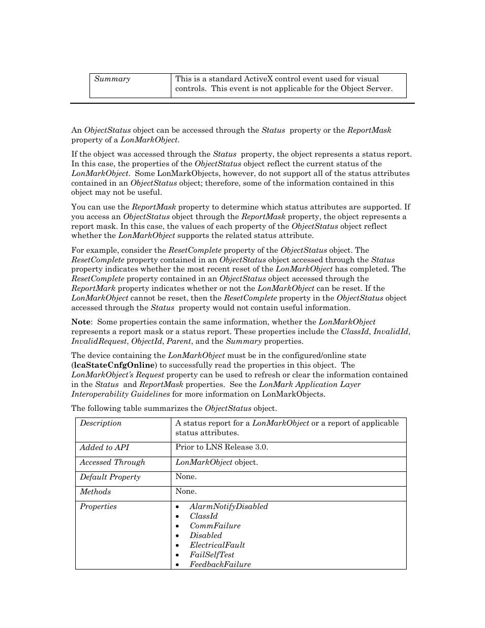 Validate, Objectstatus, N objectstatus | E objectstatus | Echelon OpenLNS User Manual | Page 764 / 1081