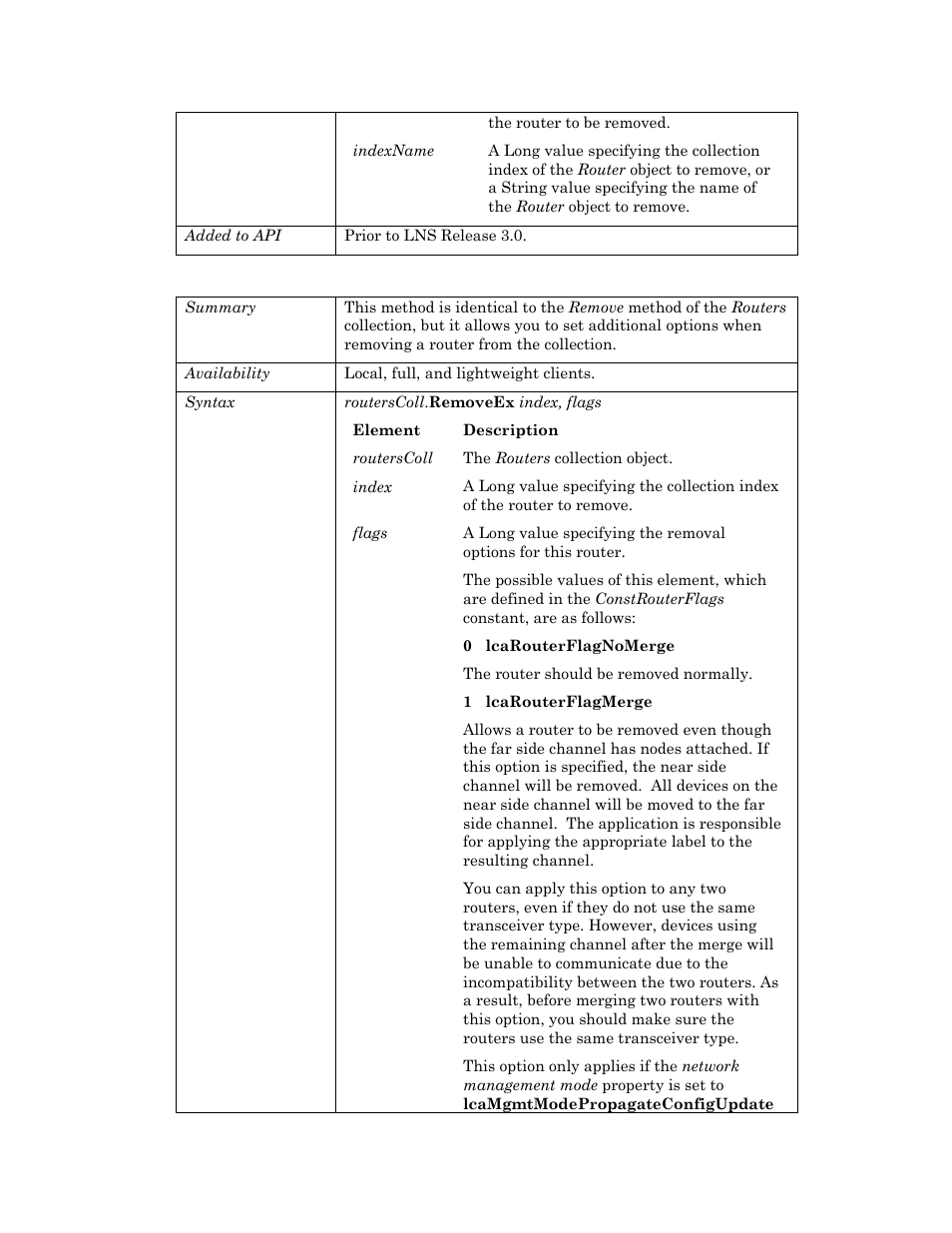 Removeex | Echelon OpenLNS User Manual | Page 836 / 1081
