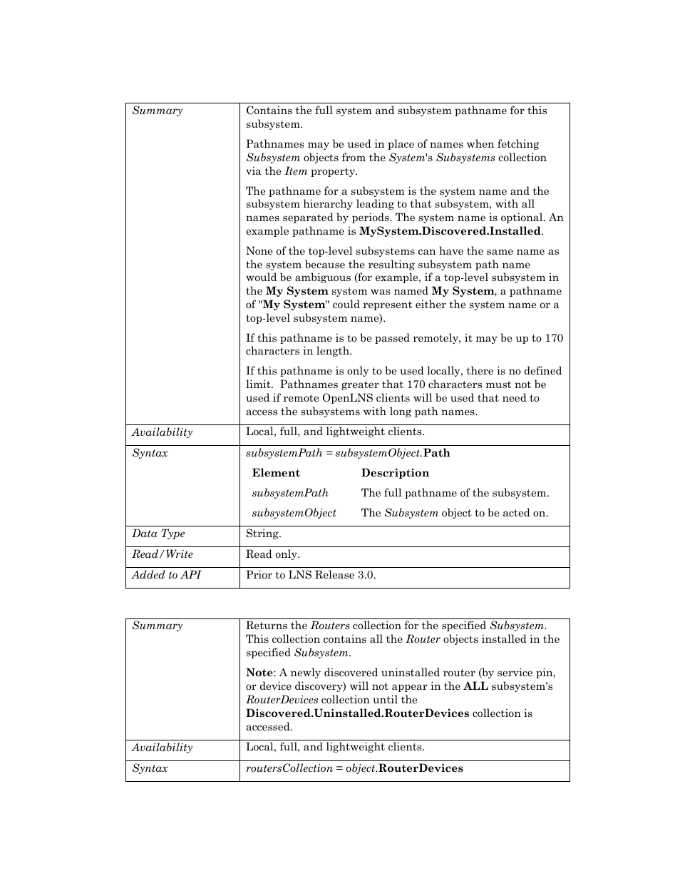 Path, Routerdevices, S routerdevices | Echelon OpenLNS User Manual | Page 872 / 1081