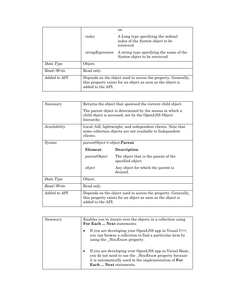 Parent, Newenum | Echelon OpenLNS User Manual | Page 955 / 1081