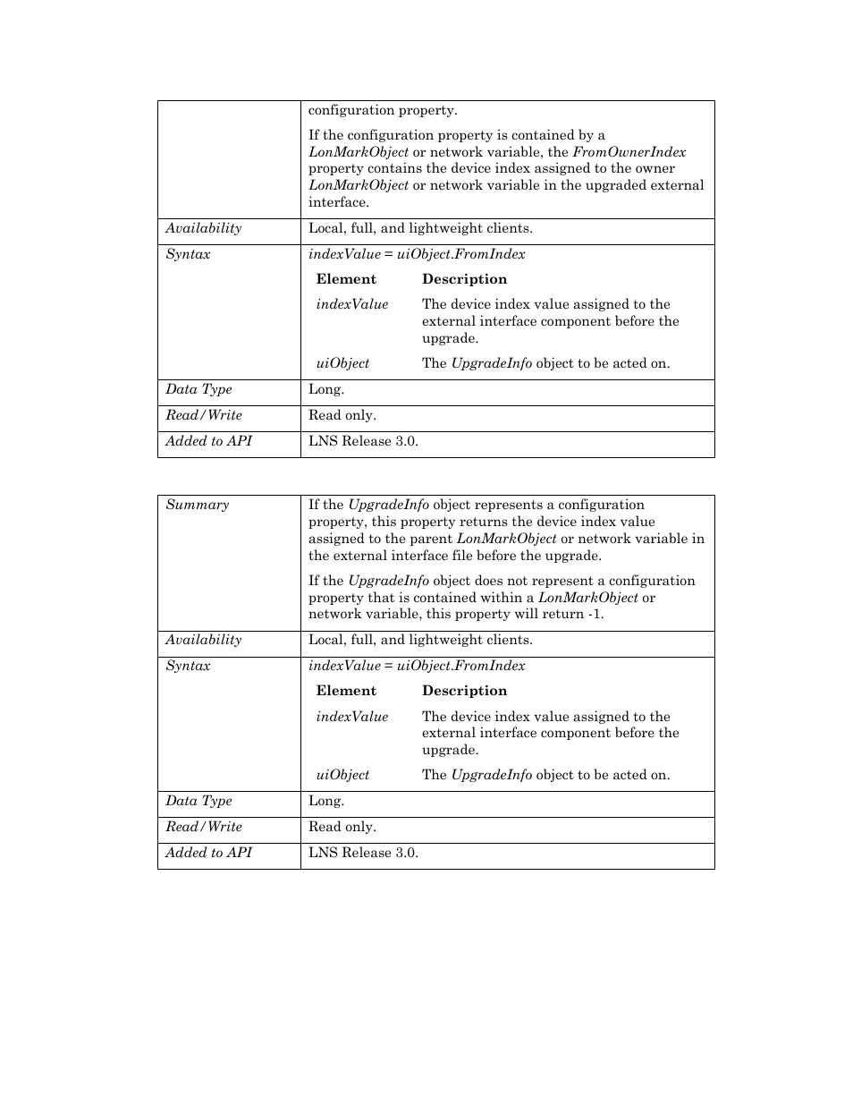 Fromownerindex, D fromownerindex | Echelon OpenLNS User Manual | Page 984 / 1081