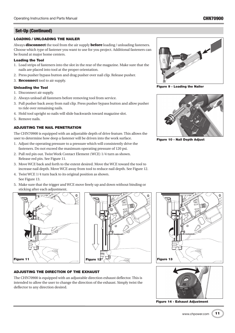 Set-up (continued) | Campbell Hausfeld CHN70900 User Manual | Page 11 / 60