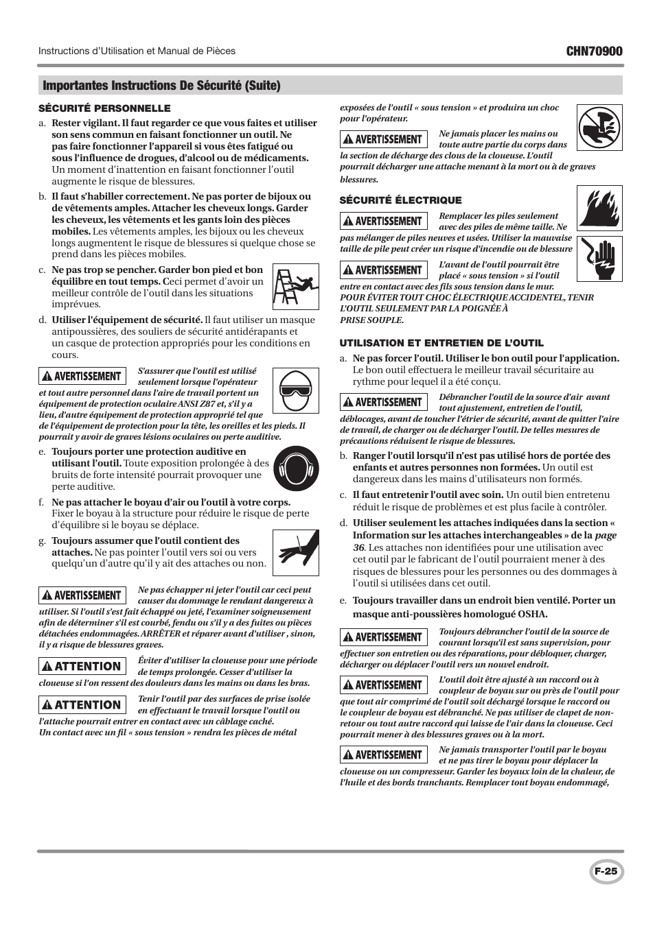 Campbell Hausfeld CHN70900 User Manual | Page 25 / 60