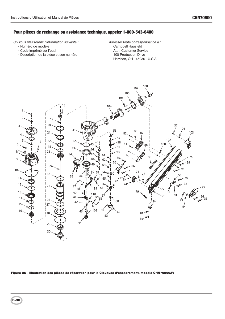 Campbell Hausfeld CHN70900 User Manual | Page 38 / 60