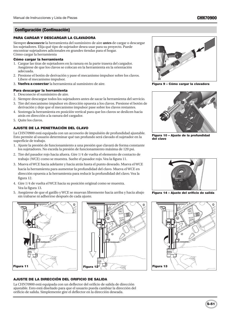 Configuración (continuación) | Campbell Hausfeld CHN70900 User Manual | Page 51 / 60