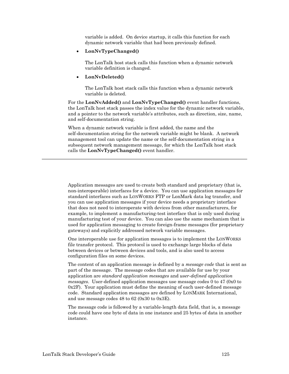 Communicating with other devices using application, Messages | Echelon LonTal Stack User Manual | Page 137 / 247