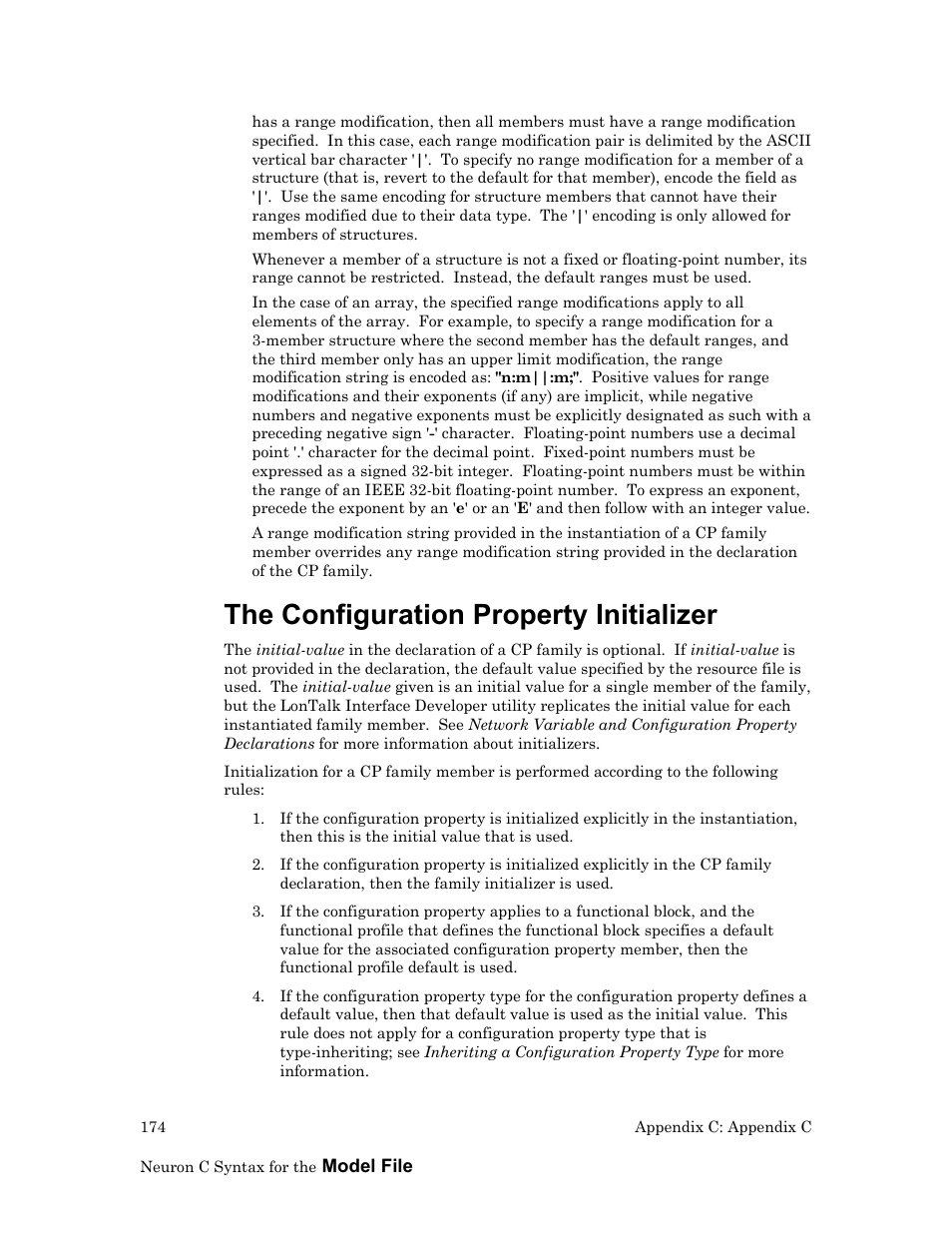 The configuration property initializer | Echelon LonTal Stack User Manual | Page 186 / 247