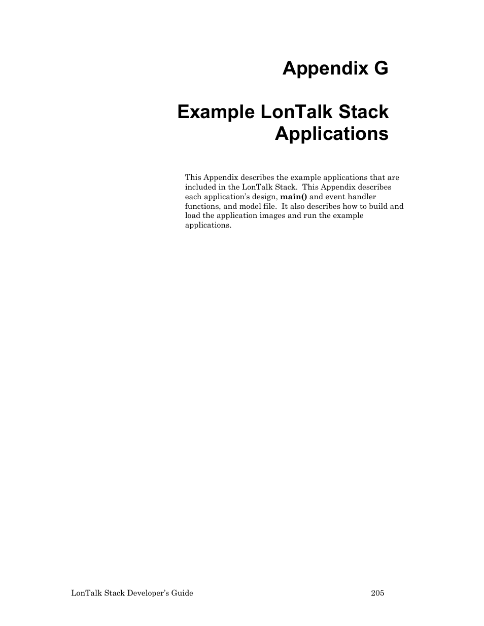 Appendix g example lontalk stack applications | Echelon LonTal Stack User Manual | Page 217 / 247