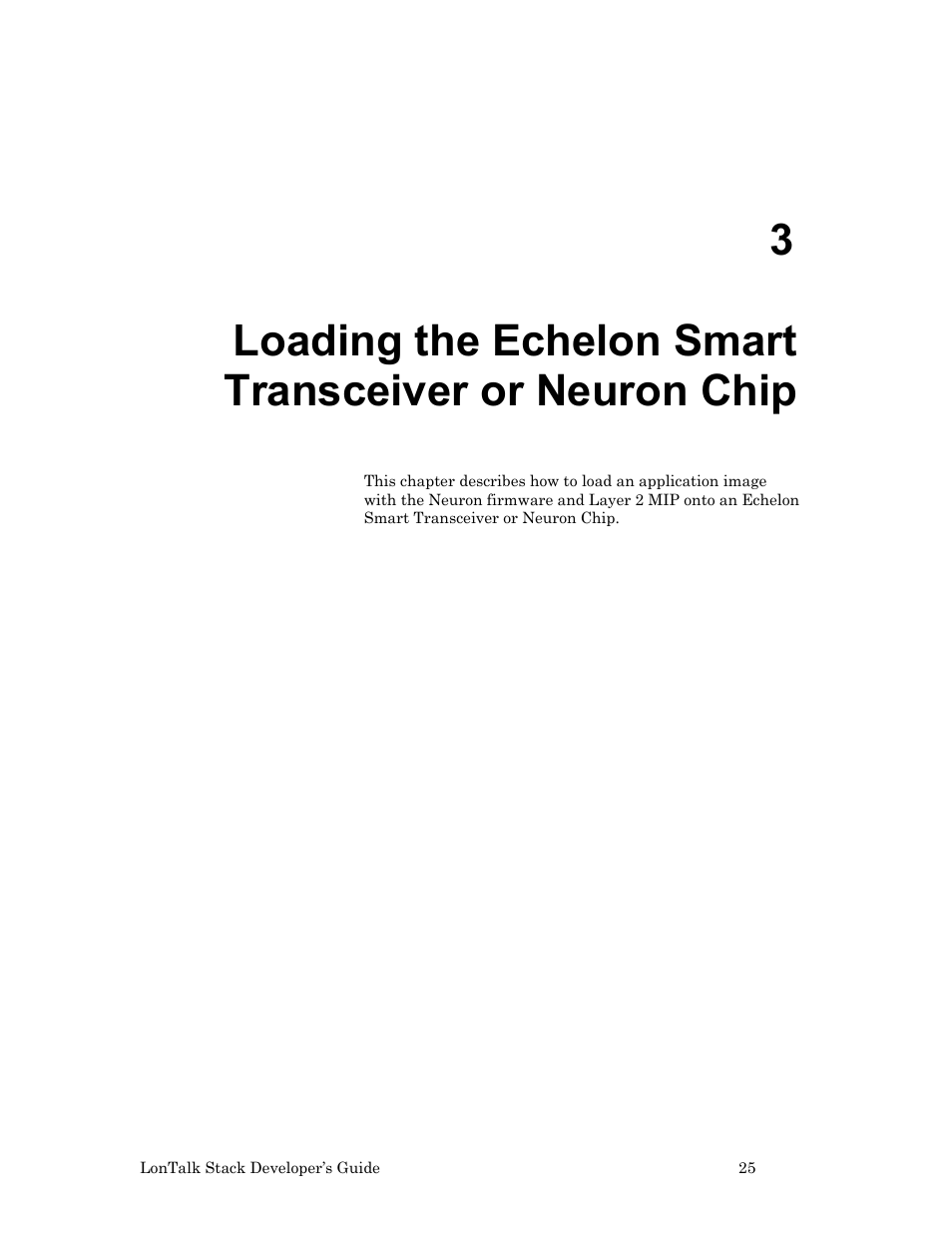 Loading, The echelon smart transceiver or, Neuron chip | Echelon LonTal Stack User Manual | Page 37 / 247