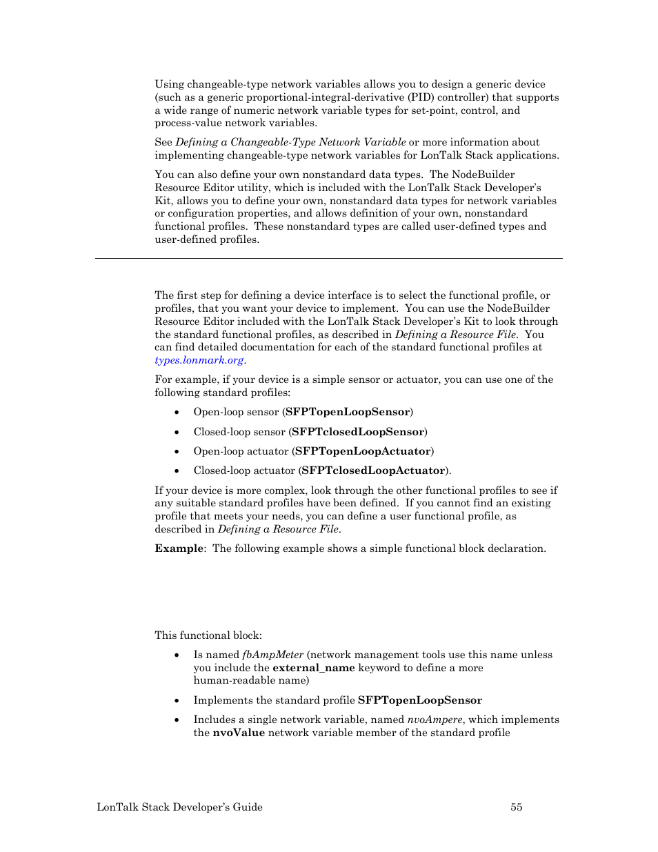 Defining a functional block | Echelon LonTal Stack User Manual | Page 67 / 247