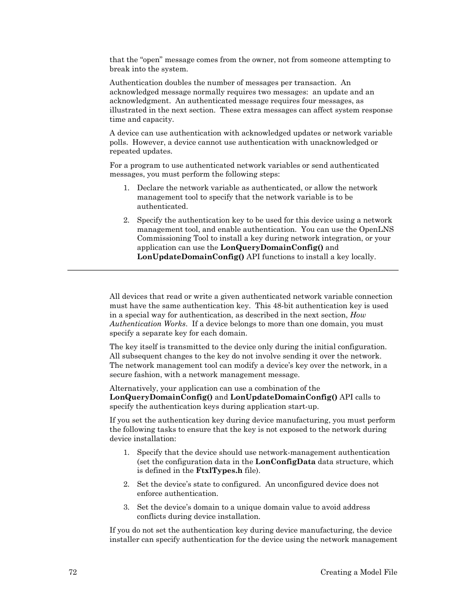 Specifying the authentication key | Echelon LonTal Stack User Manual | Page 84 / 247