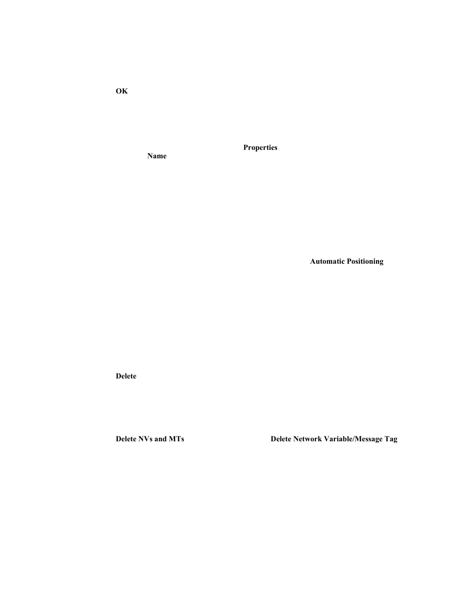 Changing a network variable name, Changing network variable position, Deleting a network variable smartshape | Echelon OpenLNS Commissioning Tool User Manual | Page 115 / 393