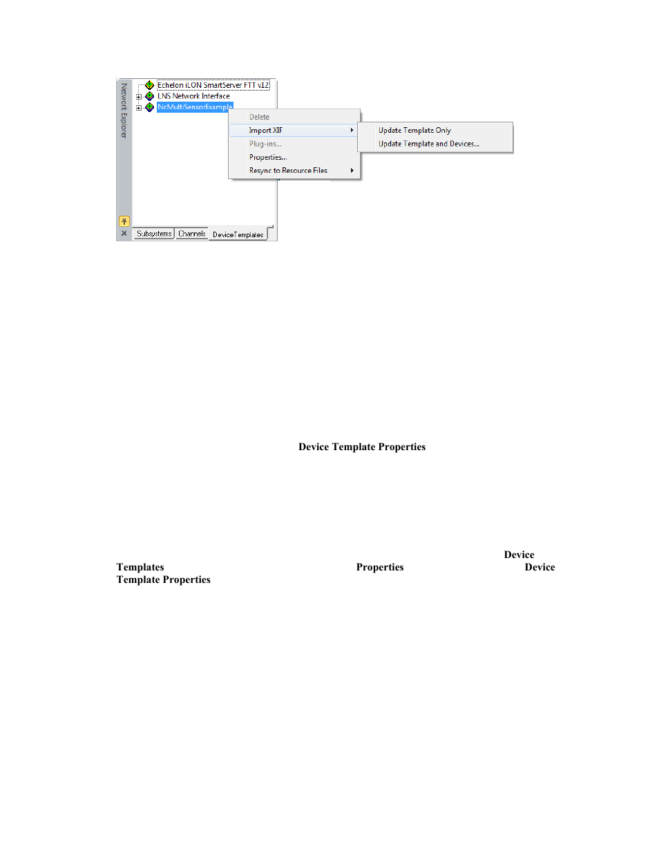 Editing device template properties | Echelon OpenLNS Commissioning Tool User Manual | Page 149 / 393