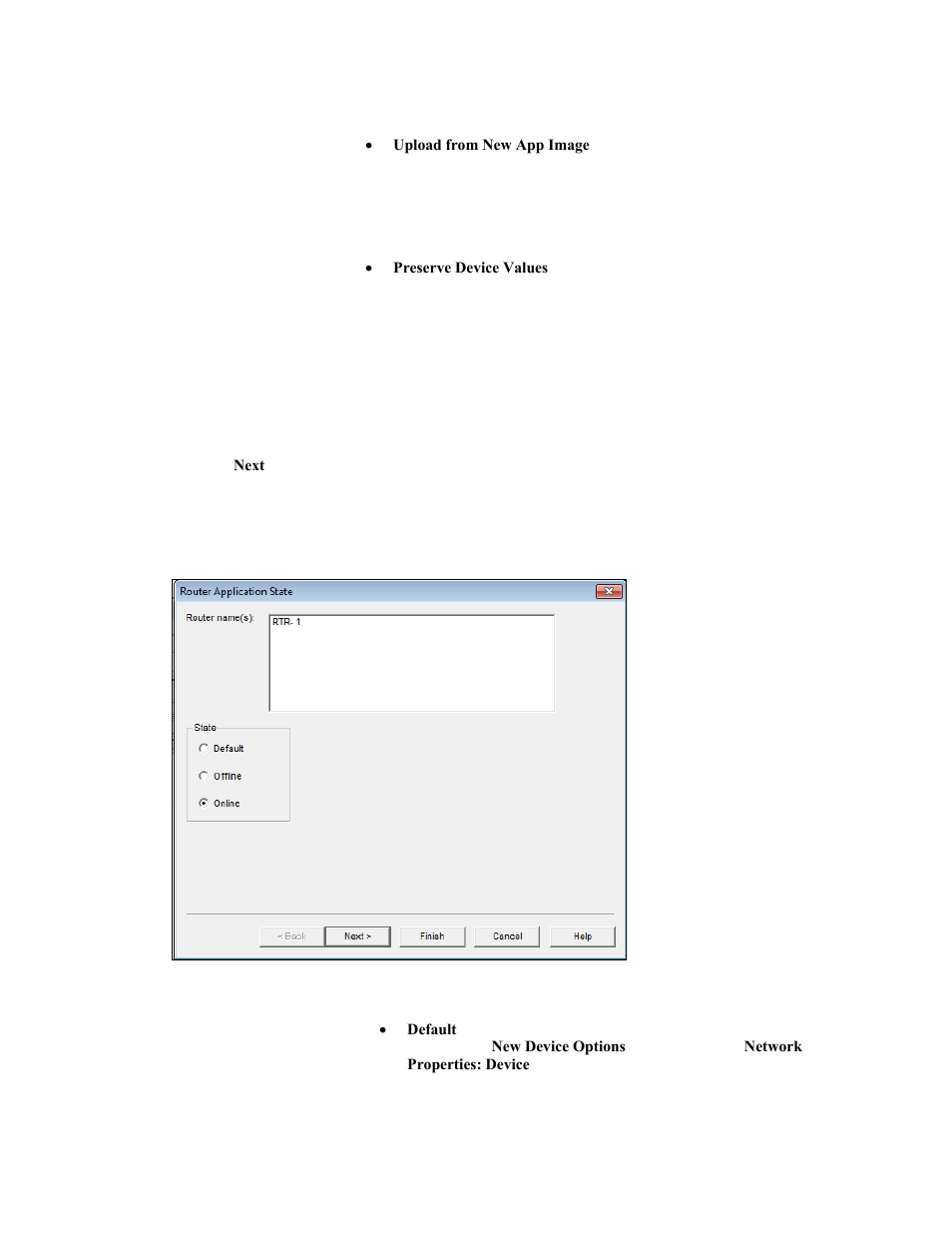 Setting the initial router state | Echelon OpenLNS Commissioning Tool User Manual | Page 169 / 393