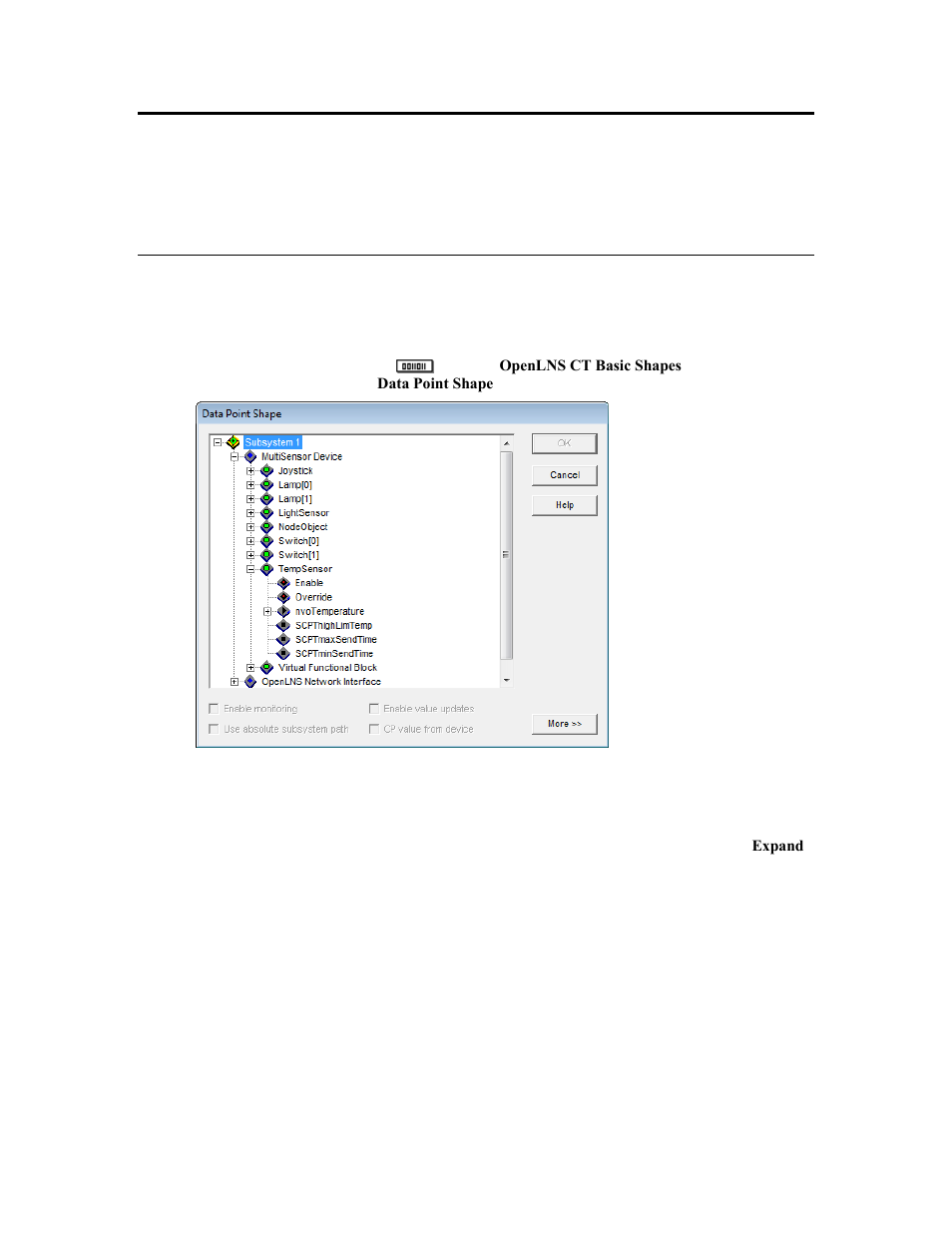 Using data point smartshapes, Adding and monitoring a data point smartshape | Echelon OpenLNS Commissioning Tool User Manual | Page 198 / 393