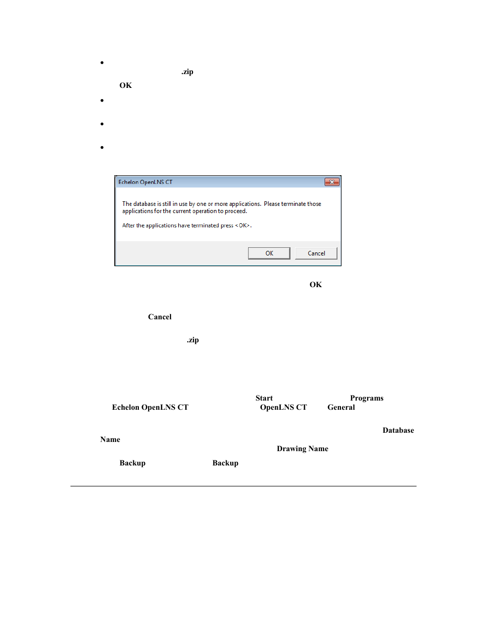 Scheduling drawing saves and database backups, Scheduling backups with openlns ct | Echelon OpenLNS Commissioning Tool User Manual | Page 226 / 393