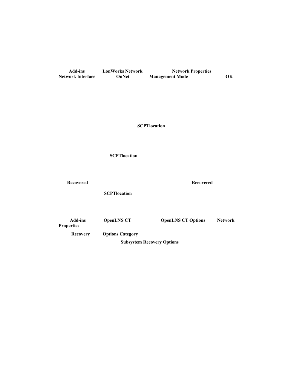 Subsystem recovery options | Echelon OpenLNS Commissioning Tool User Manual | Page 238 / 393