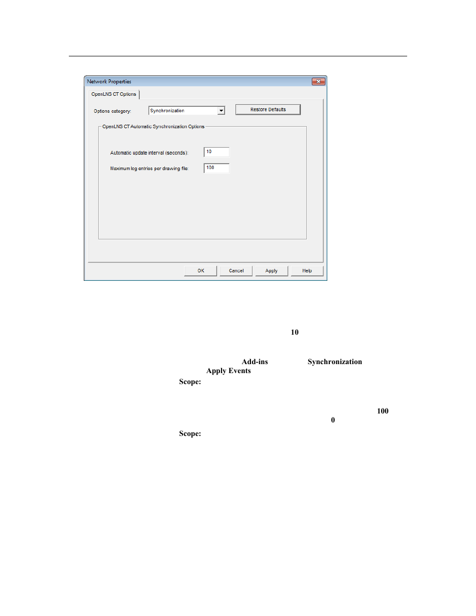 Synchronization options | Echelon OpenLNS Commissioning Tool User Manual | Page 359 / 393