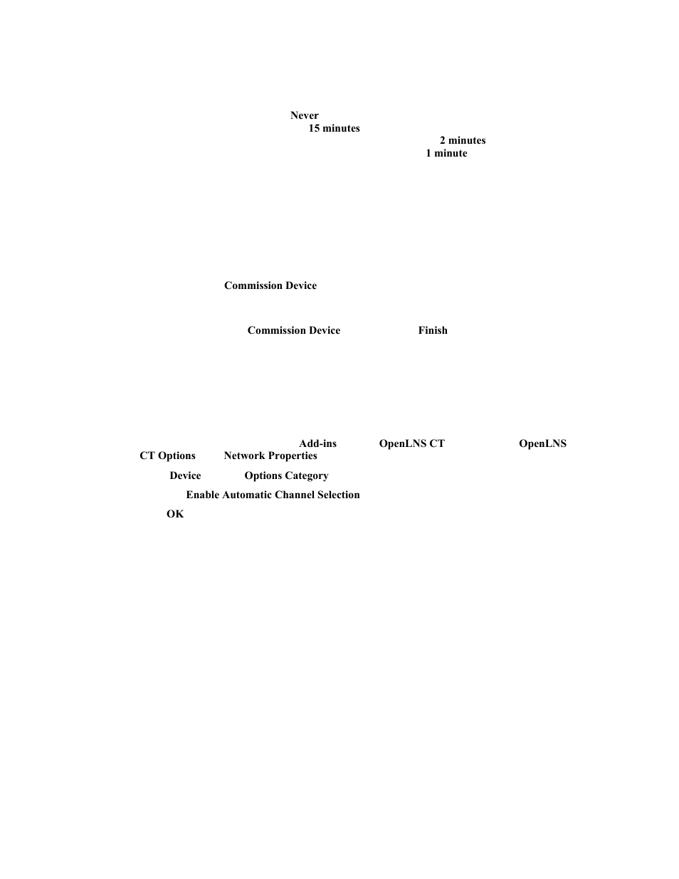 Using automatic channel selection for devices | Echelon OpenLNS Commissioning Tool User Manual | Page 95 / 393