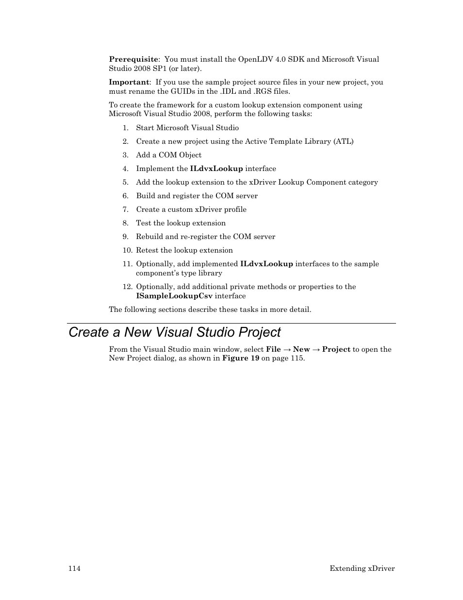 Create a new visual studio project | Echelon OpenLDV User Manual | Page 122 / 194