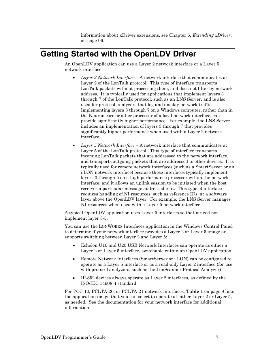 Getting started with the openldv driver | Echelon OpenLDV User Manual | Page 15 / 194