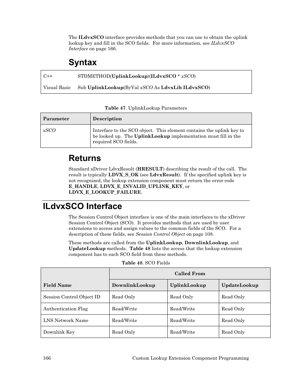 Ildvxsco interface, Ildvxsco, Syntax | Returns | Echelon OpenLDV User Manual | Page 174 / 194