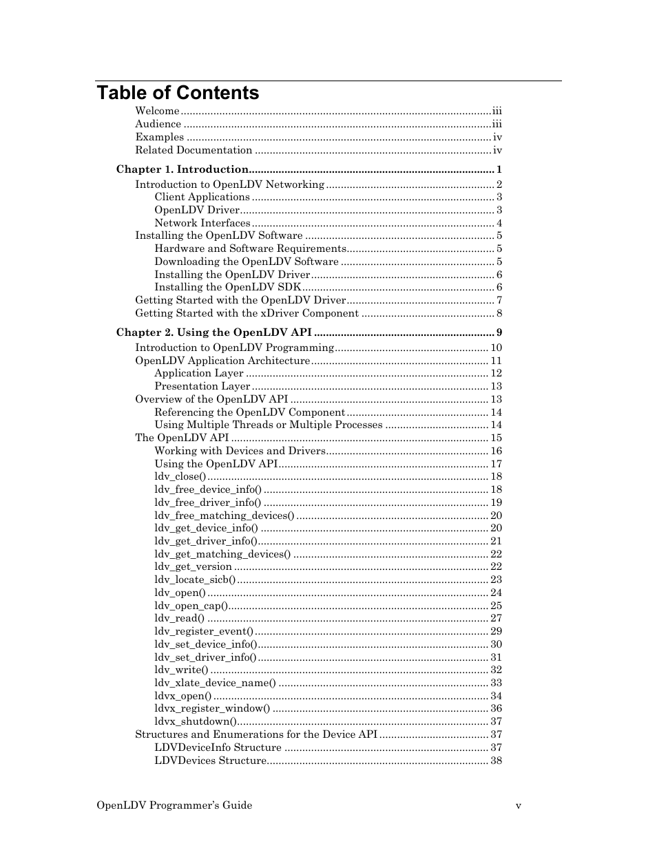 Echelon OpenLDV User Manual | Page 5 / 194