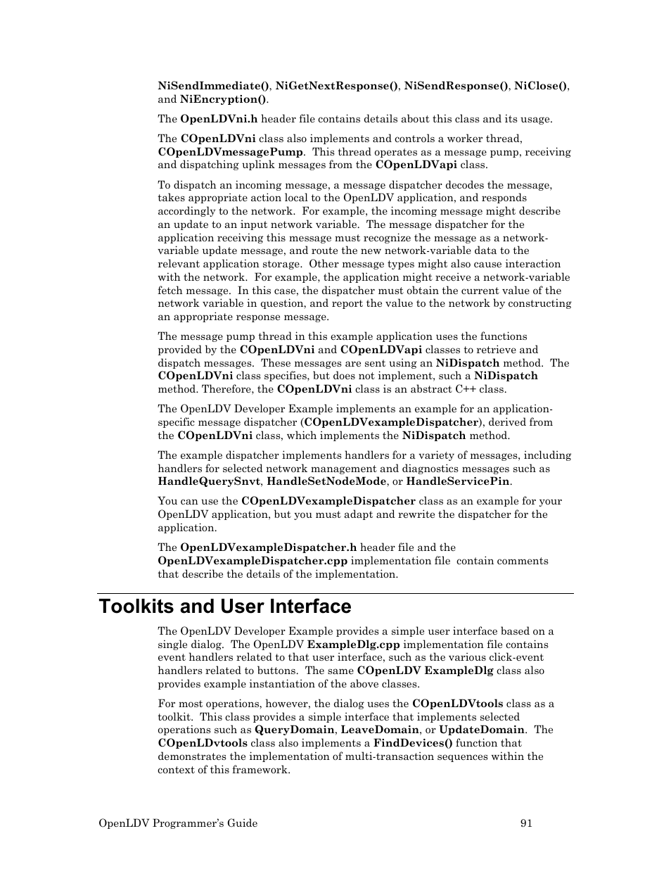 Toolkits and user interface | Echelon OpenLDV User Manual | Page 99 / 194