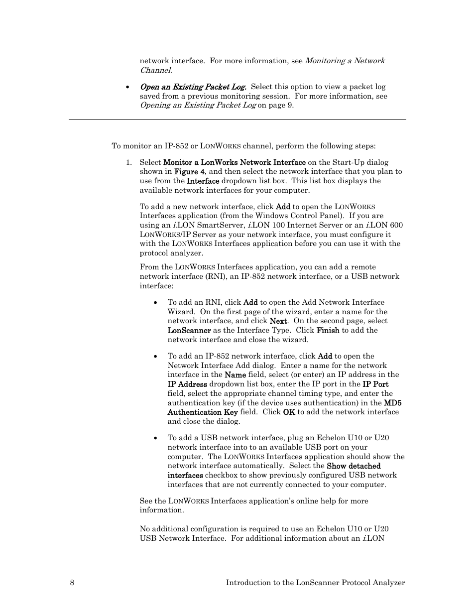 Monitoring a network channel | Echelon LonScanner FX Protocol Analyzer User Manual | Page 14 / 75