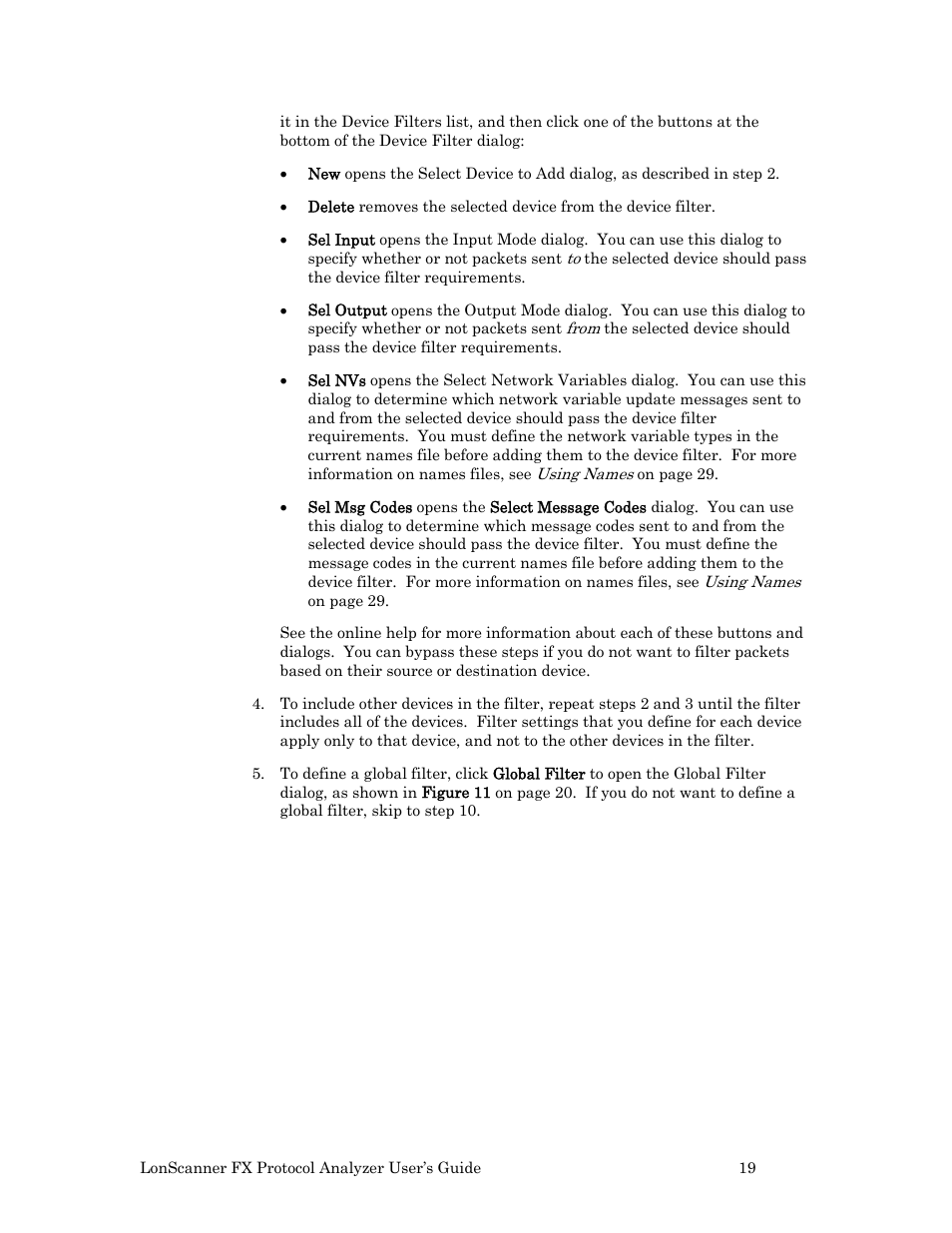 P to step 5. to filter packets | Echelon LonScanner FX Protocol Analyzer User Manual | Page 25 / 75