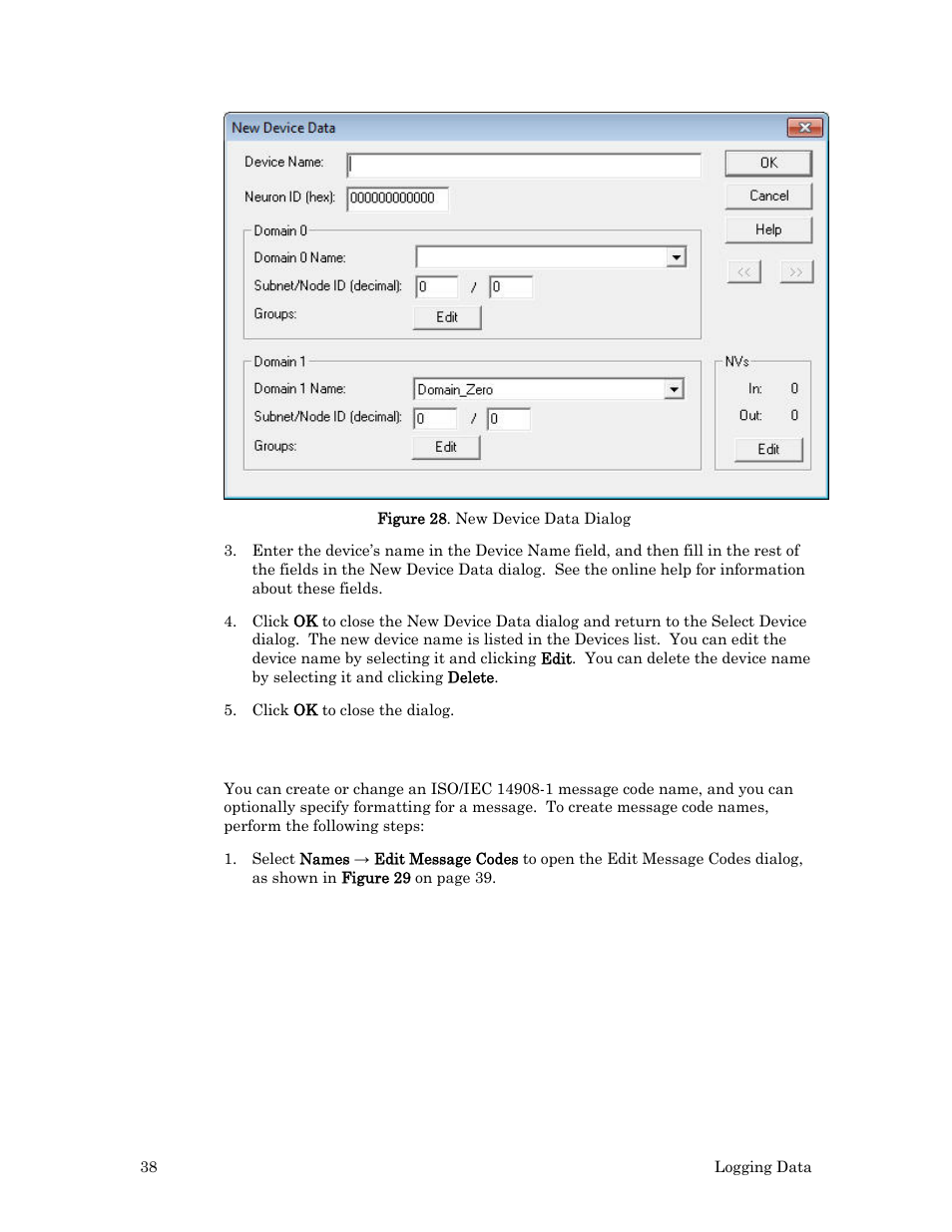 Creating message code names | Echelon LonScanner FX Protocol Analyzer User Manual | Page 44 / 75