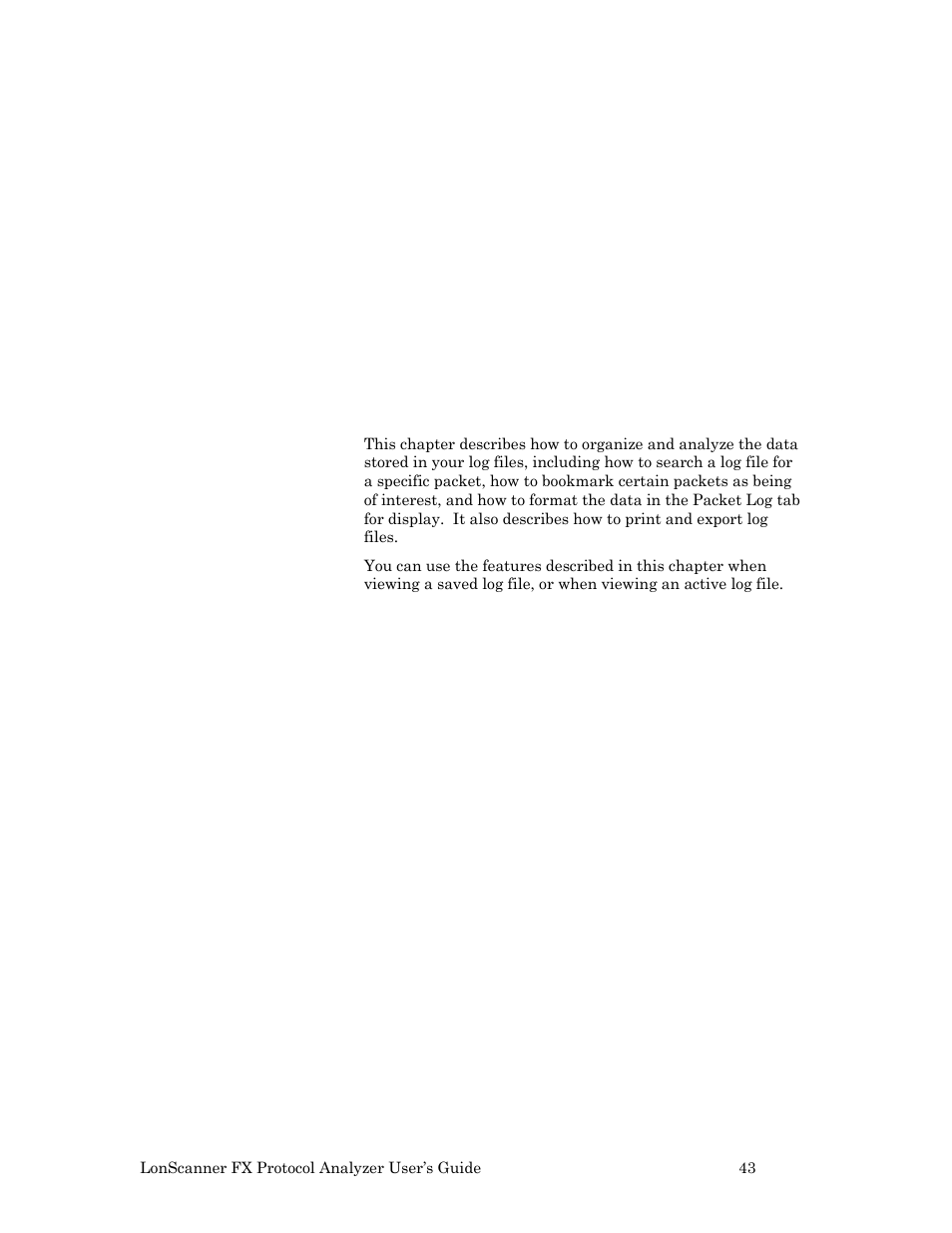 Analyzing packet log details, R 3. analyzing packet log details | Echelon LonScanner FX Protocol Analyzer User Manual | Page 49 / 75