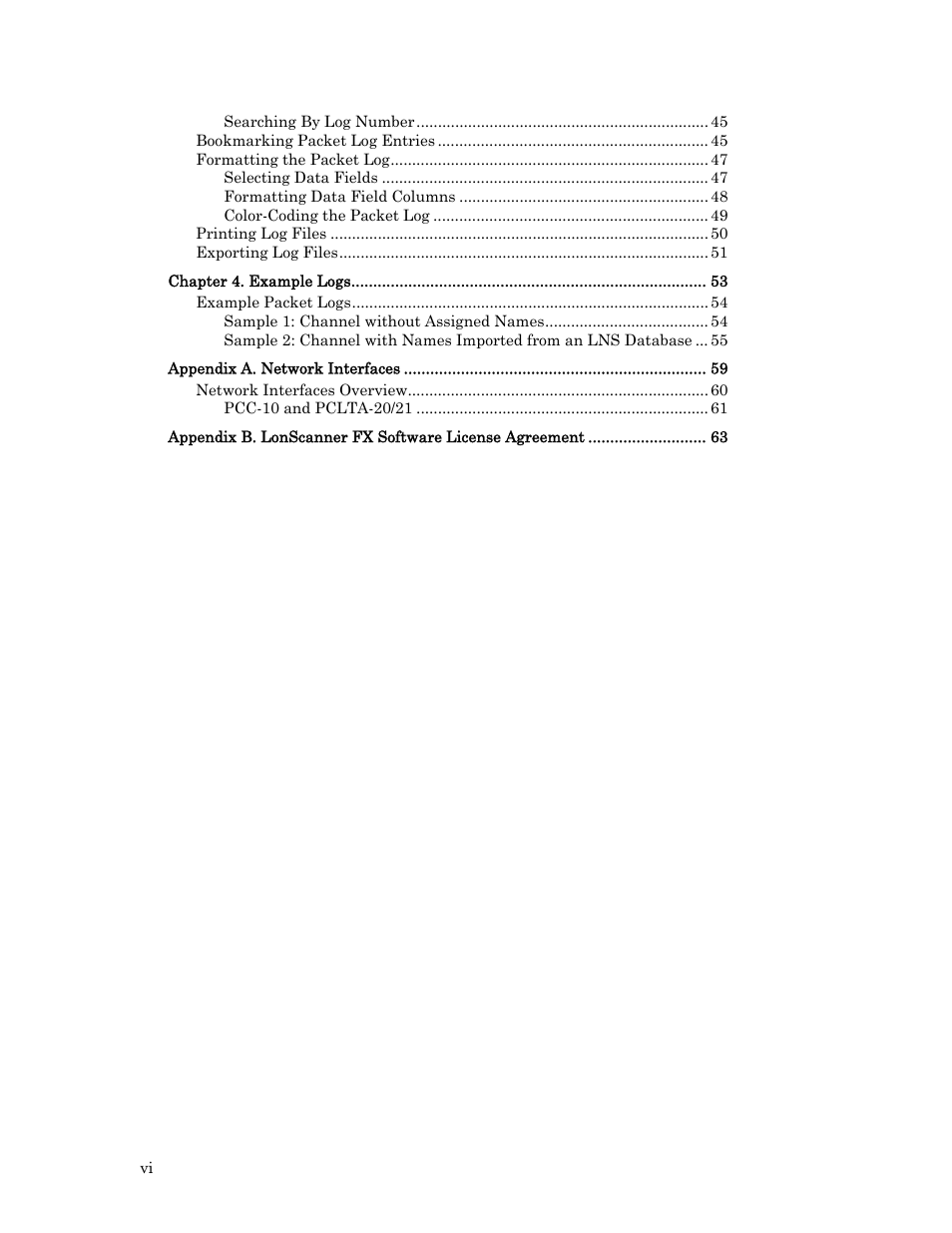 Echelon LonScanner FX Protocol Analyzer User Manual | Page 6 / 75