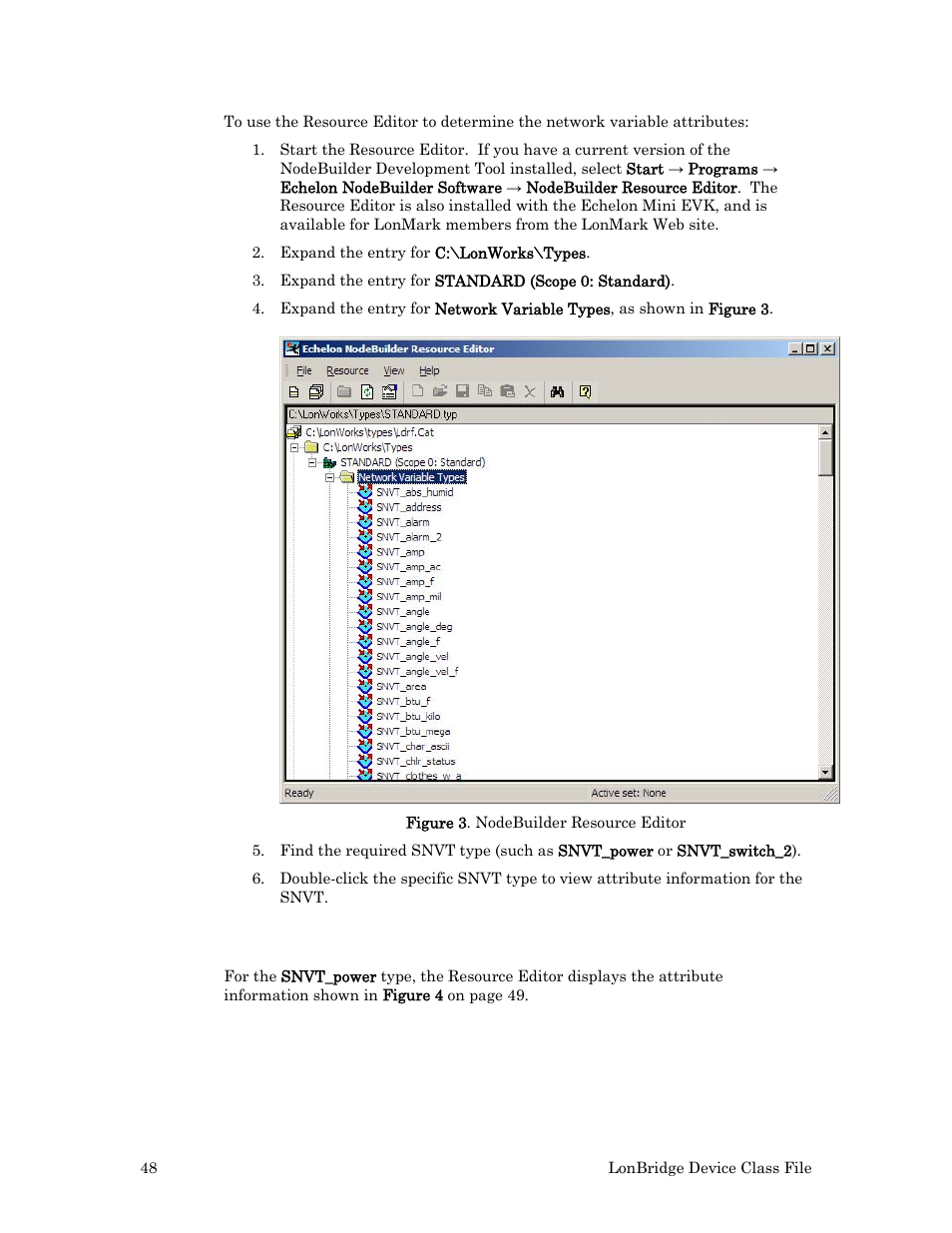 Determining the attributes for nvopower | Echelon LonBridg Server User Manual | Page 54 / 67