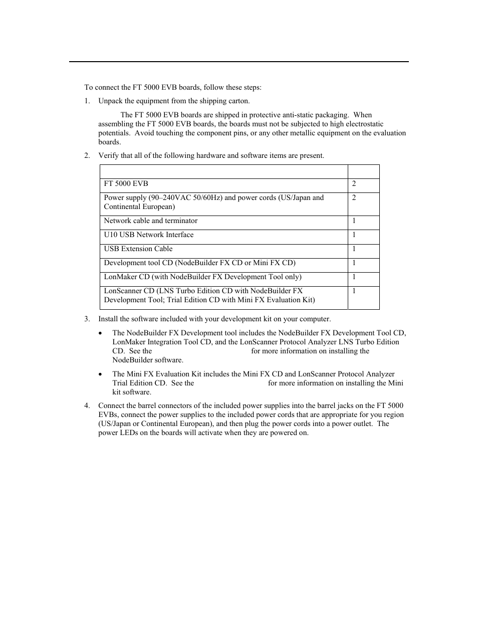 Connection instructions | Echelon FT 5000 EVB User Manual | Page 10 / 36
