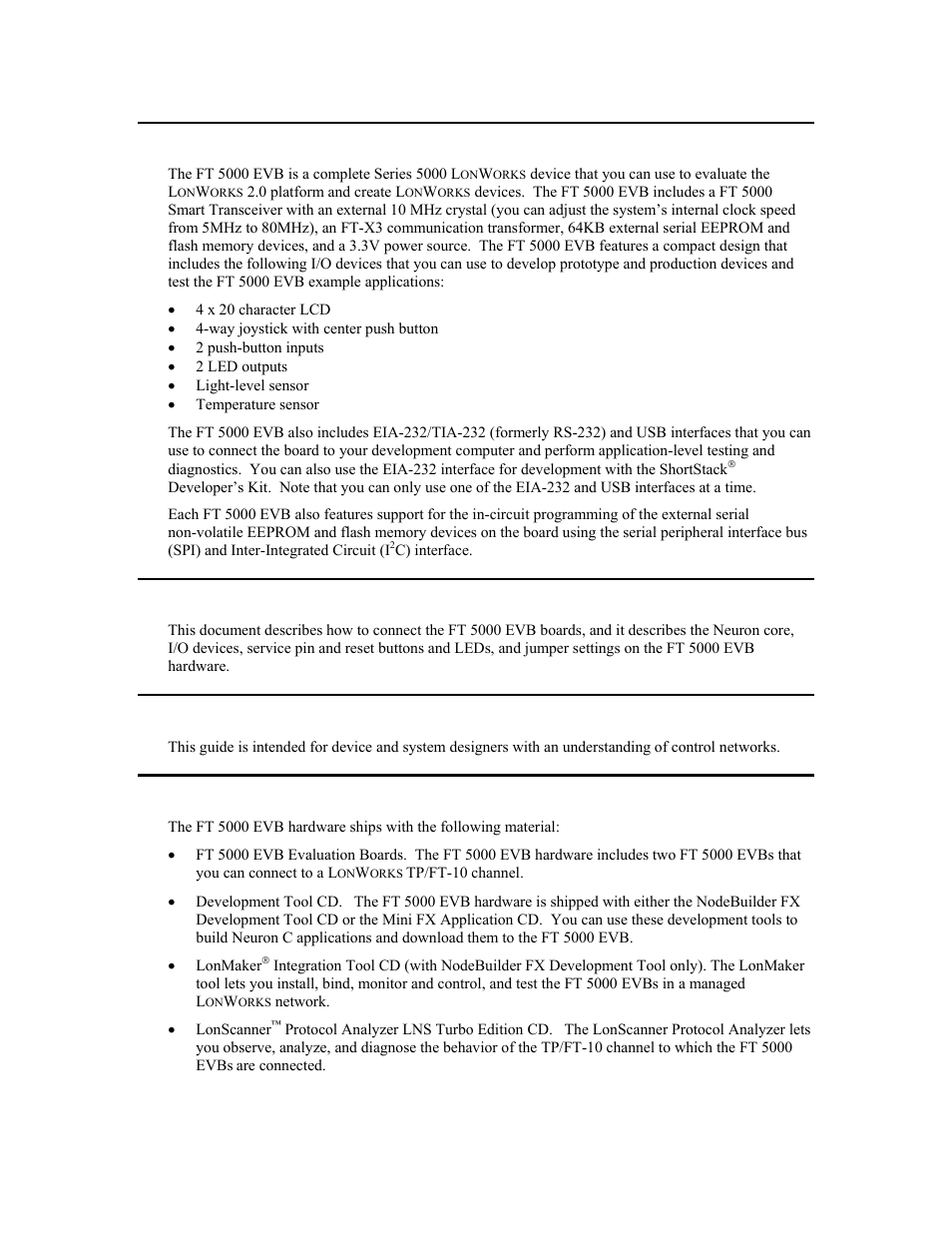 Welcome, Purpose, Audience | Box contents | Echelon FT 5000 EVB User Manual | Page 5 / 36