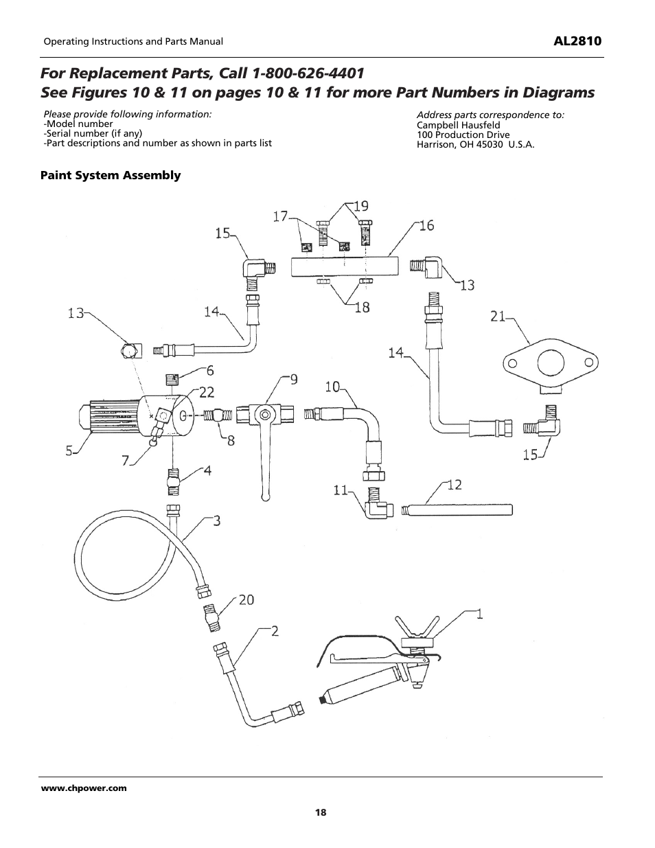 Campbell Hausfeld QUADRAFLOW AL2810 User Manual | Page 18 / 32