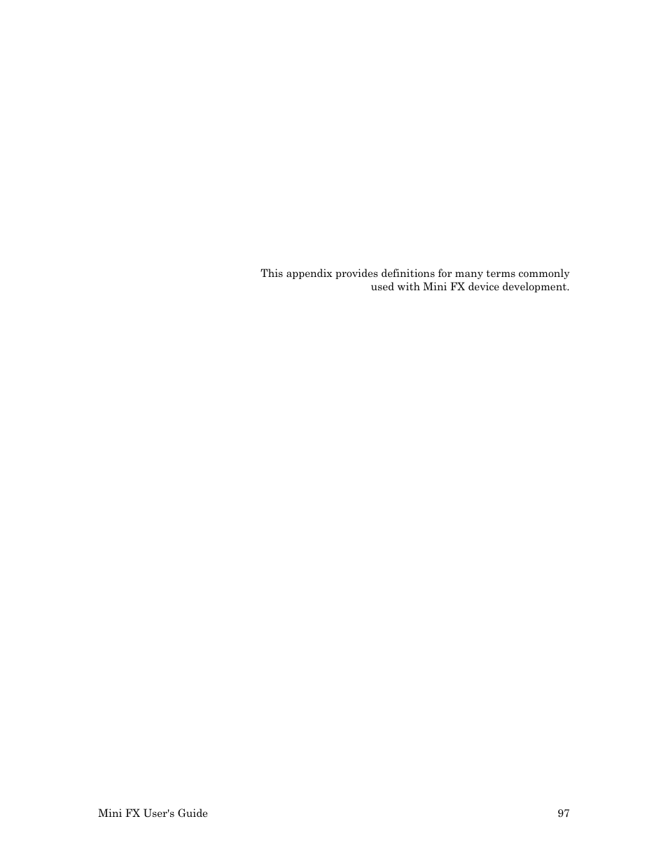 Appendix a glossary | Echelon Mini FX User Manual | Page 110 / 139