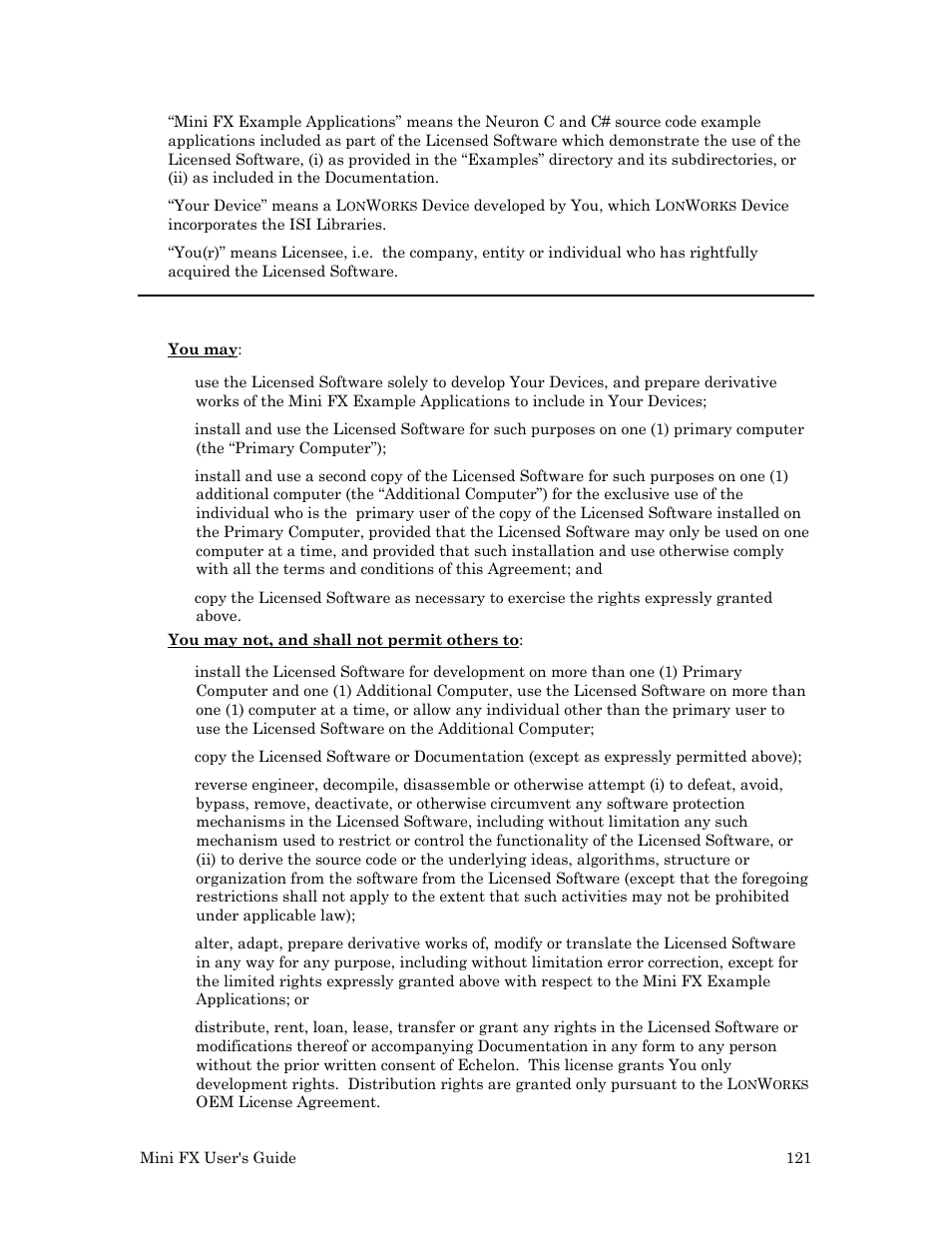 License | Echelon Mini FX User Manual | Page 134 / 139