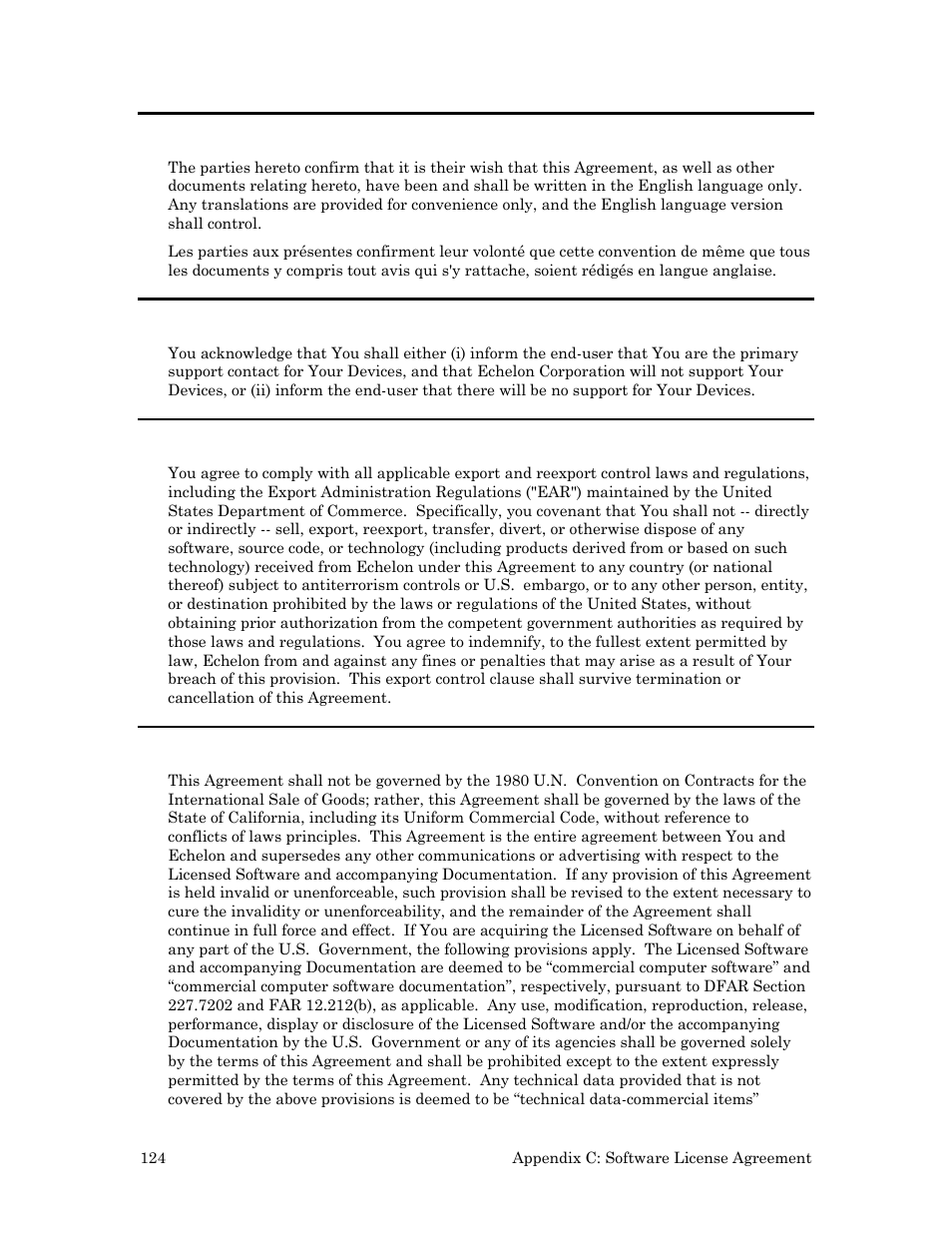 Language, Support, Compliance with export control laws | General | Echelon Mini FX User Manual | Page 137 / 139