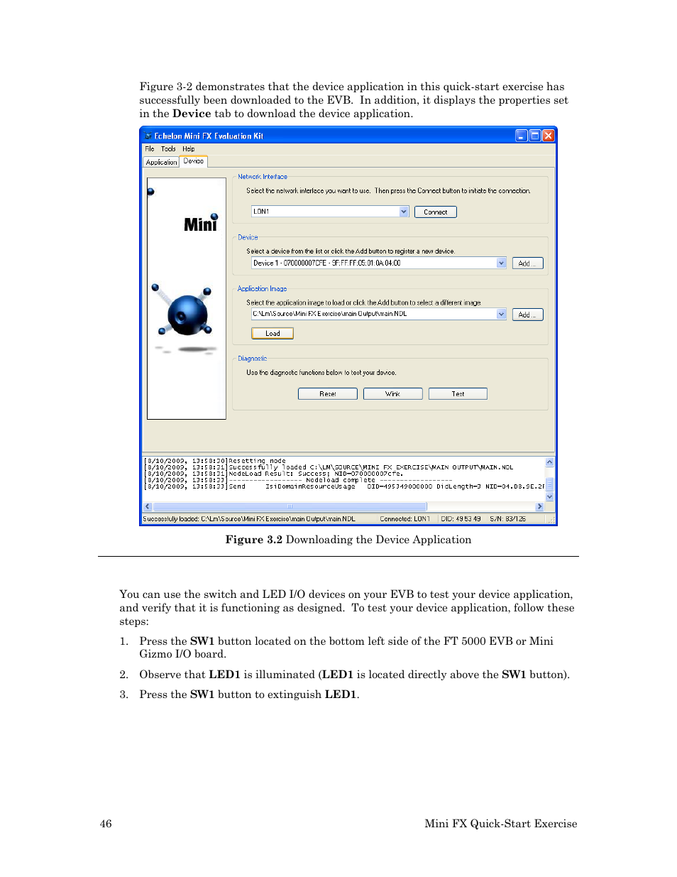 Step 5: testing the device application | Echelon Mini FX User Manual | Page 59 / 139