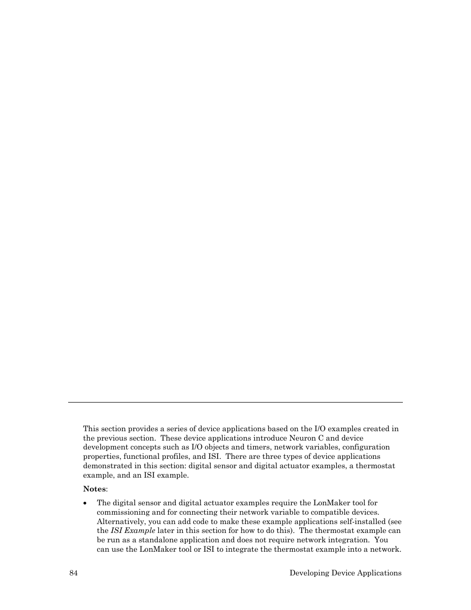 Creating example device applications, See creating example device, Applications | Echelon Mini FX User Manual | Page 97 / 139