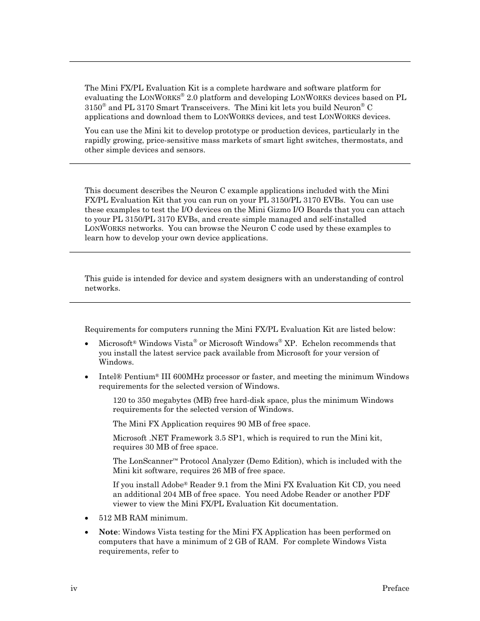 Welcome, Purpose, Audience | Hardware requirements | Echelon Mini FX/PL Examples User Manual | Page 4 / 23