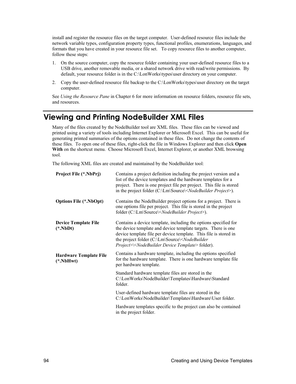 Viewing and printing nodebuilder xml files | Echelon NodeBuilder FX User Manual | Page 108 / 300