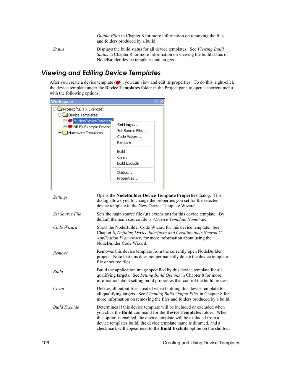 Viewing and editing device templates | Echelon NodeBuilder FX User Manual | Page 120 / 300