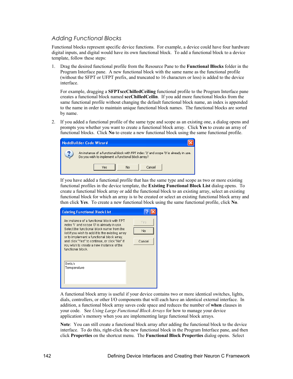 Adding functional blocks | Echelon NodeBuilder FX User Manual | Page 156 / 300