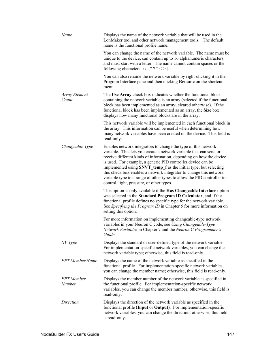 Echelon NodeBuilder FX User Manual | Page 161 / 300