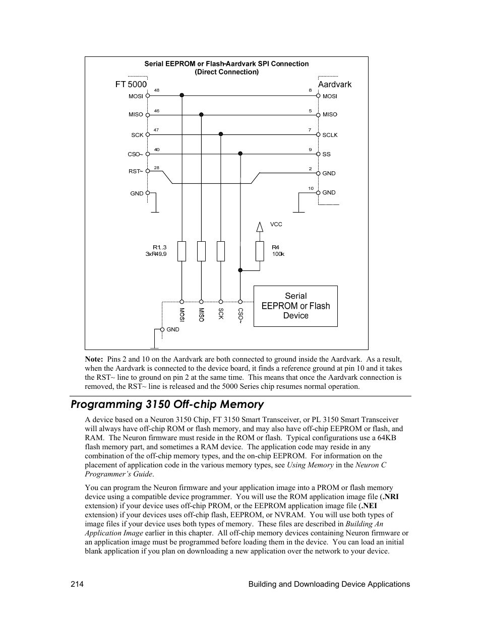 Programming 3150 off chip memory | Echelon NodeBuilder FX User Manual | Page 228 / 300