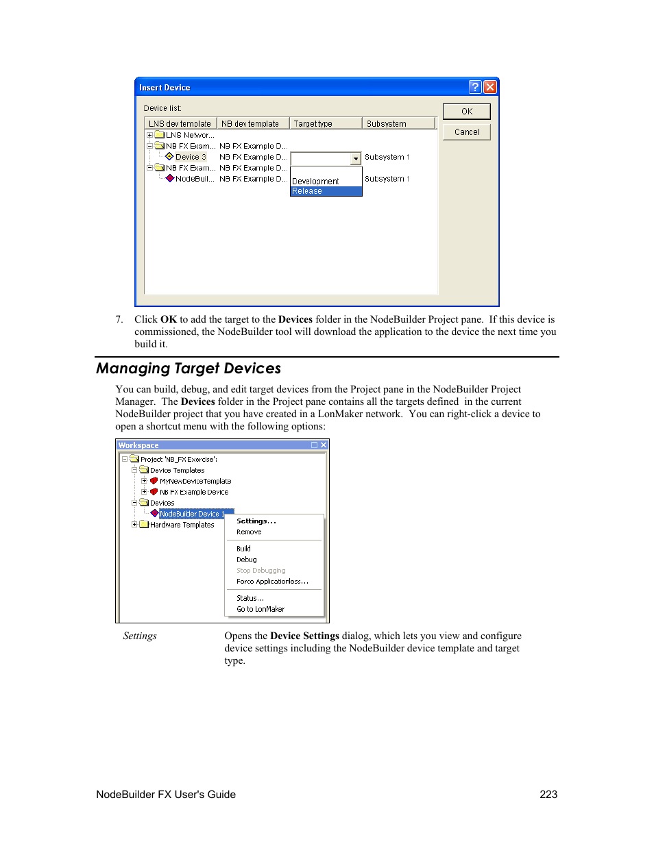 Managing target devices | Echelon NodeBuilder FX User Manual | Page 237 / 300